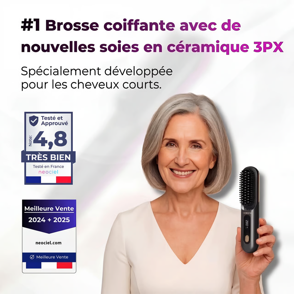La PREMIÈRE brosse de coiffage intelligente pour Cheveux Courts