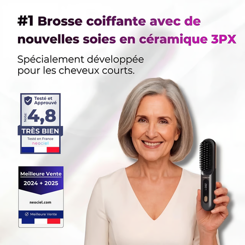 La PREMIÈRE brosse de coiffage intelligente pour Cheveux Courts