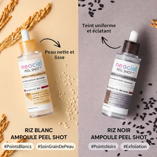 Peel Shot Exfoliant au Riz Blanc & Noir : L'Effaceur d'Impuretés