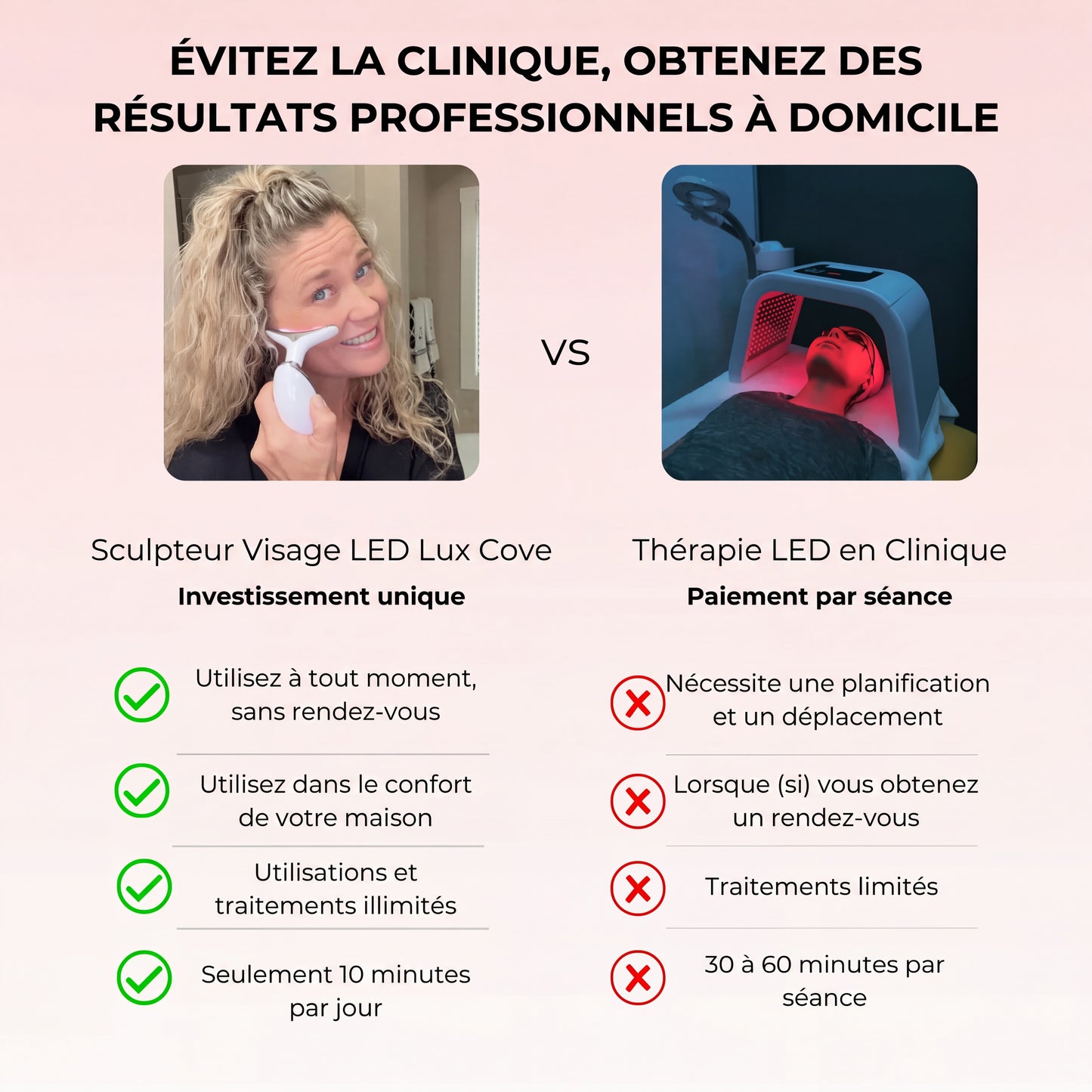Sculpteur facial V-Shape LED 7-en-1