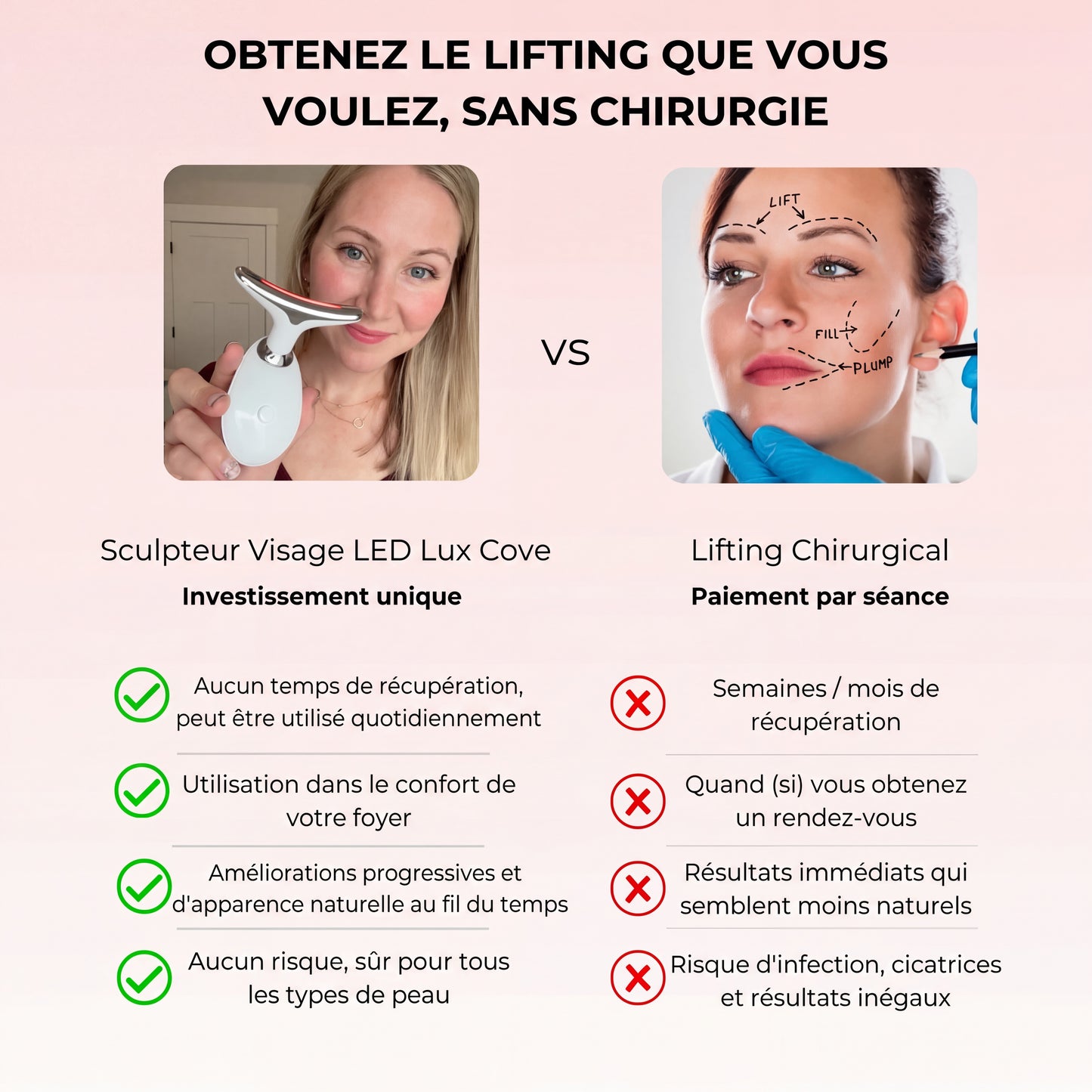 Sculpteur facial V-Shape LED 7-en-1