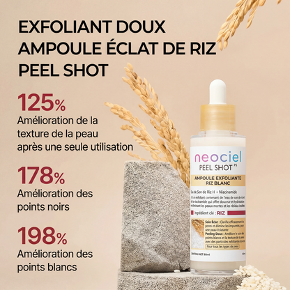 Peel Shot Exfoliant au Riz Blanc & Noir : L'Effaceur d'Impuretés