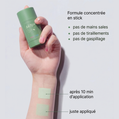 Stick Détox "Peau Nette" – Masque Solide au Thé Vert