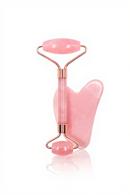 Rouleau facial et Guasha en pierre de jade