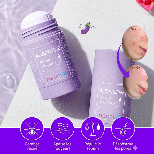 Stick SOS "Anti-Imperfections" – Masque Solide à l'Aubergine