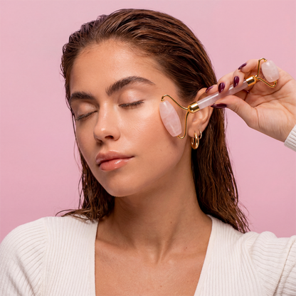 Rouleau facial et Guasha en pierre de jade